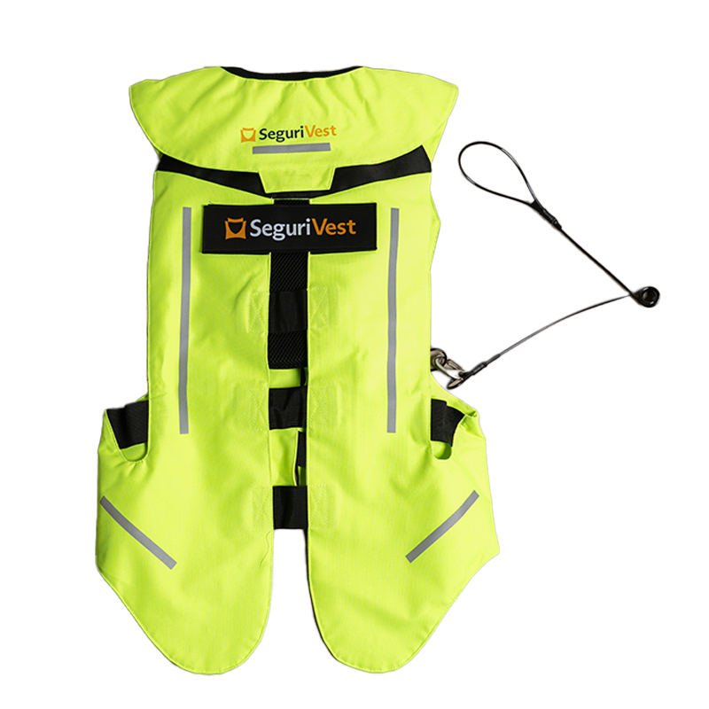 CHALECO CON AIRBAG AMARILLO TALLE L + CILINDRO CO2
